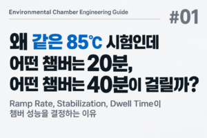 #01 왜 같은 85℃ 시험인데 어떤 챔버는 20분 어떤 챔버는 40분이 걸릴까