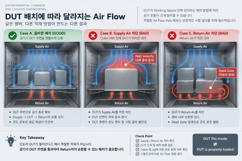Air flow of DUT