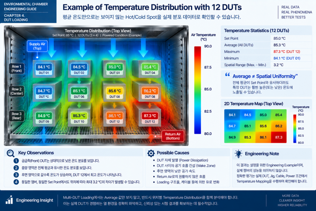 Example of Temp Distribution with 12 DUTs