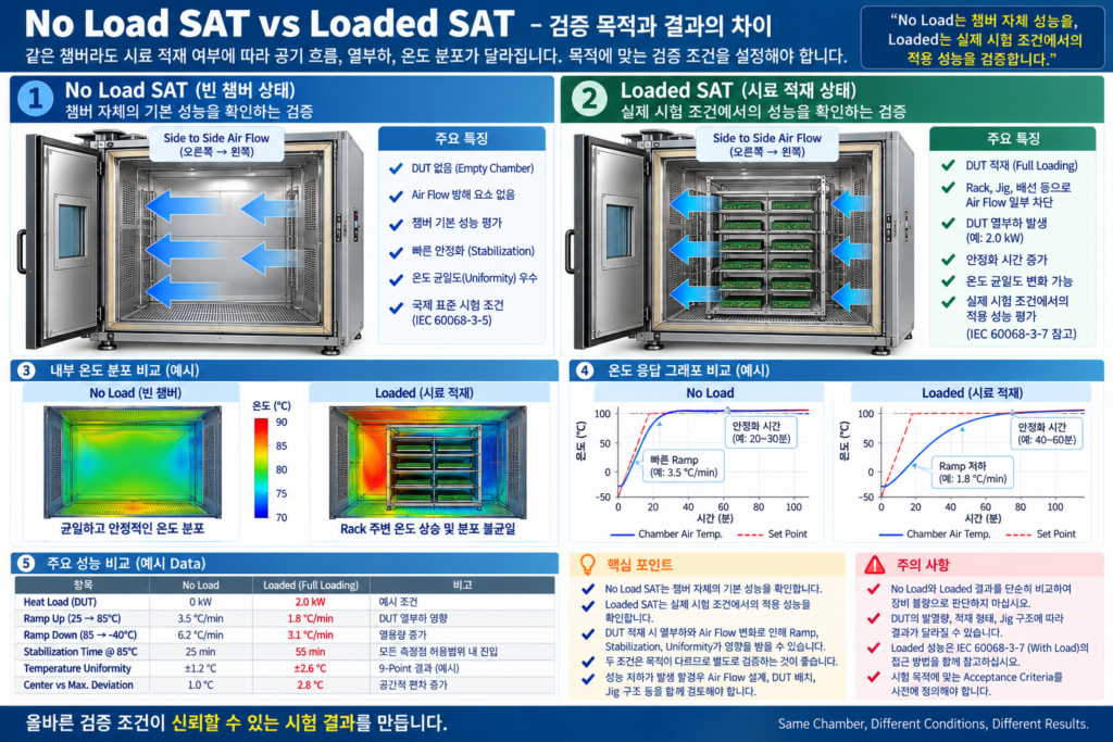 No load SAT VS Loaded SAT