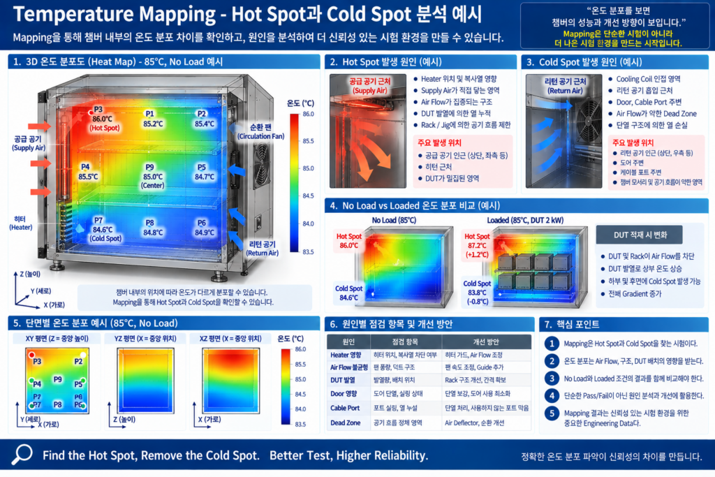 Temperature mapping-Hot spot-Cold spot